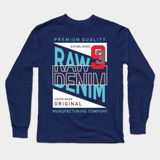 Raw Denim Long Sleeve T-Shirt